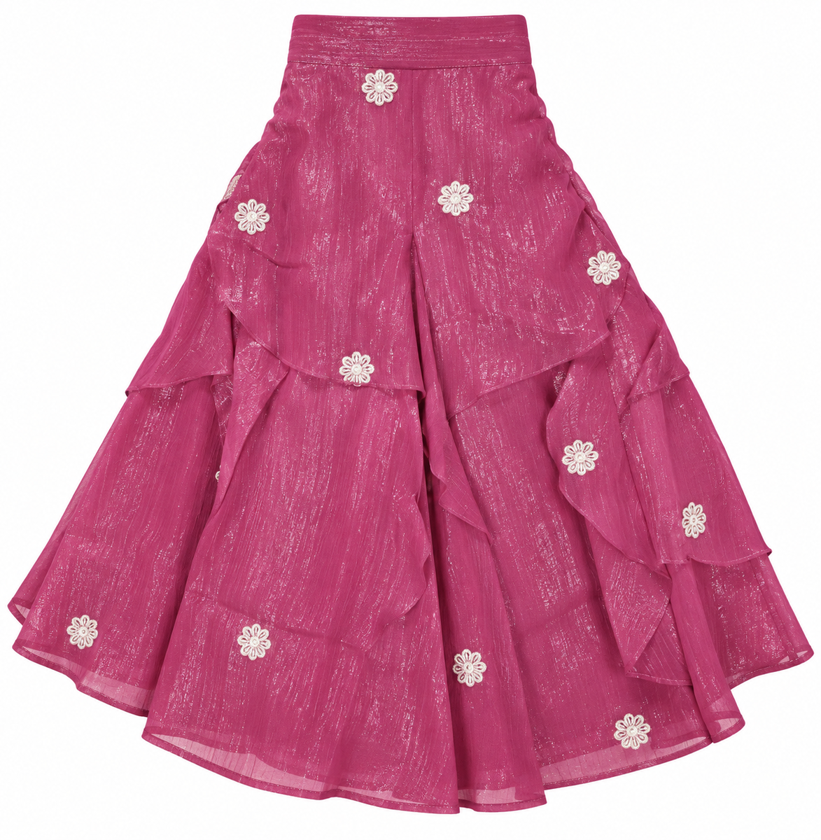 Magenta Printed Kurti with Sharara and Dupatta — lifestyle