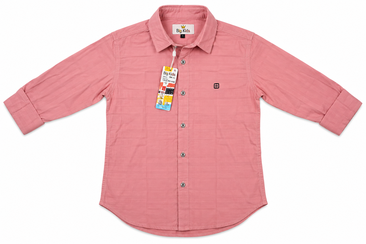 Boys Pink Casual Cotton Shirt — lifestyle