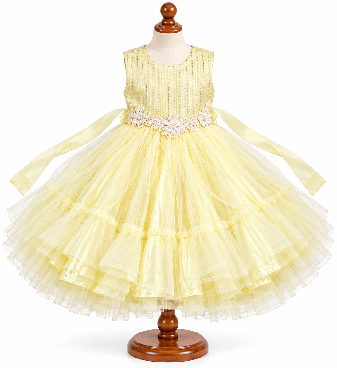 Sunshine Yellow Flared Party Frock