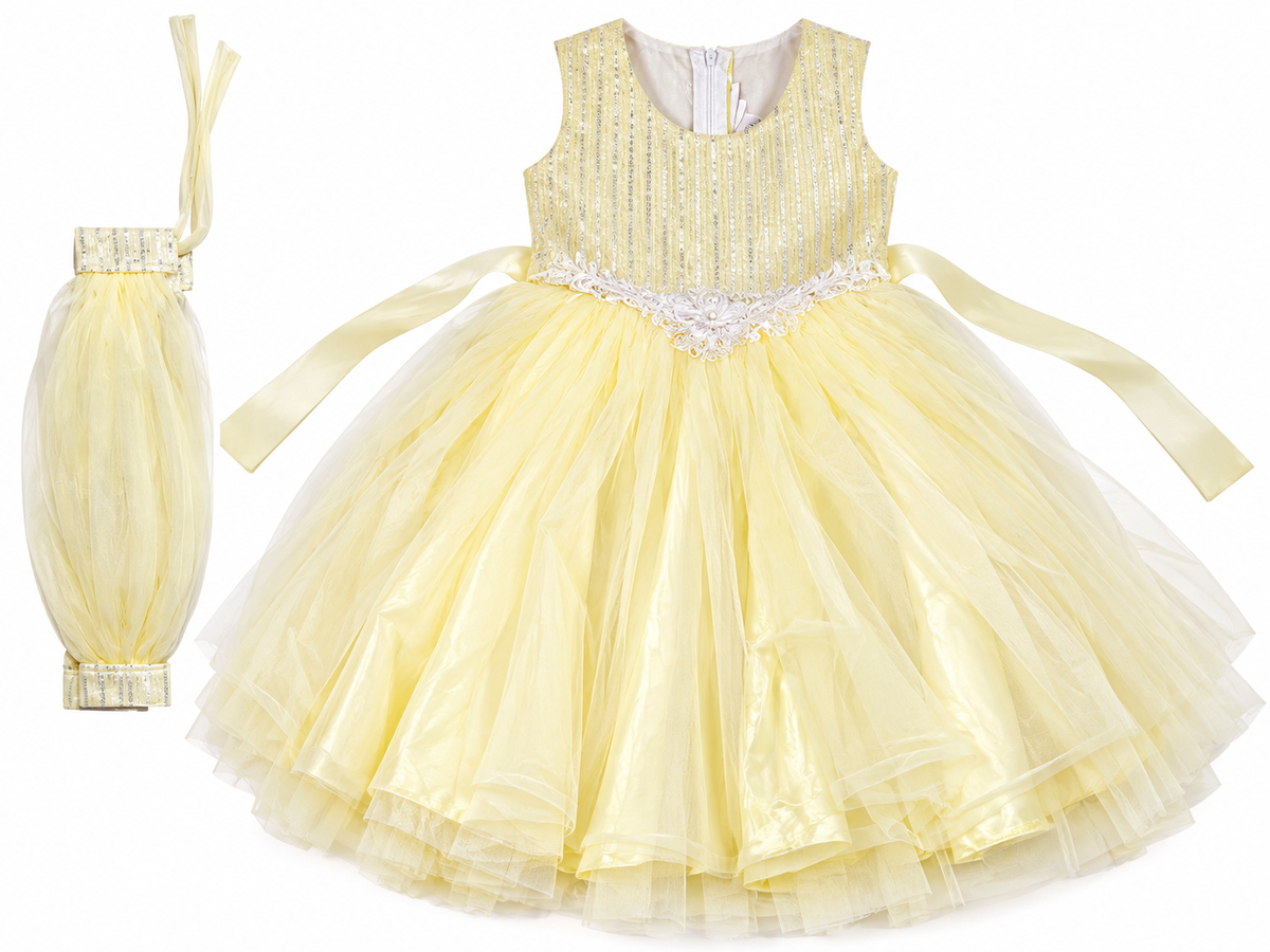 Sunshine Yellow Flared Party Frock