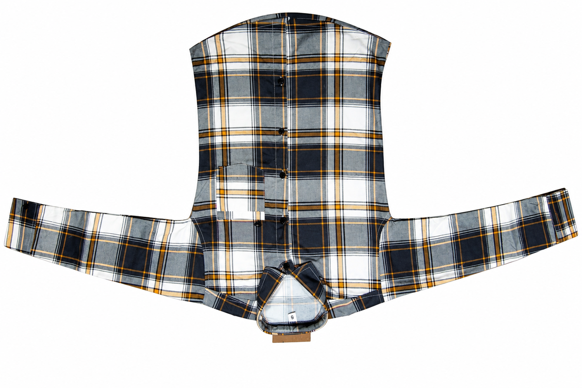 Boys Charcoal & Yellow Plaid Casual Shirt — lifestyle