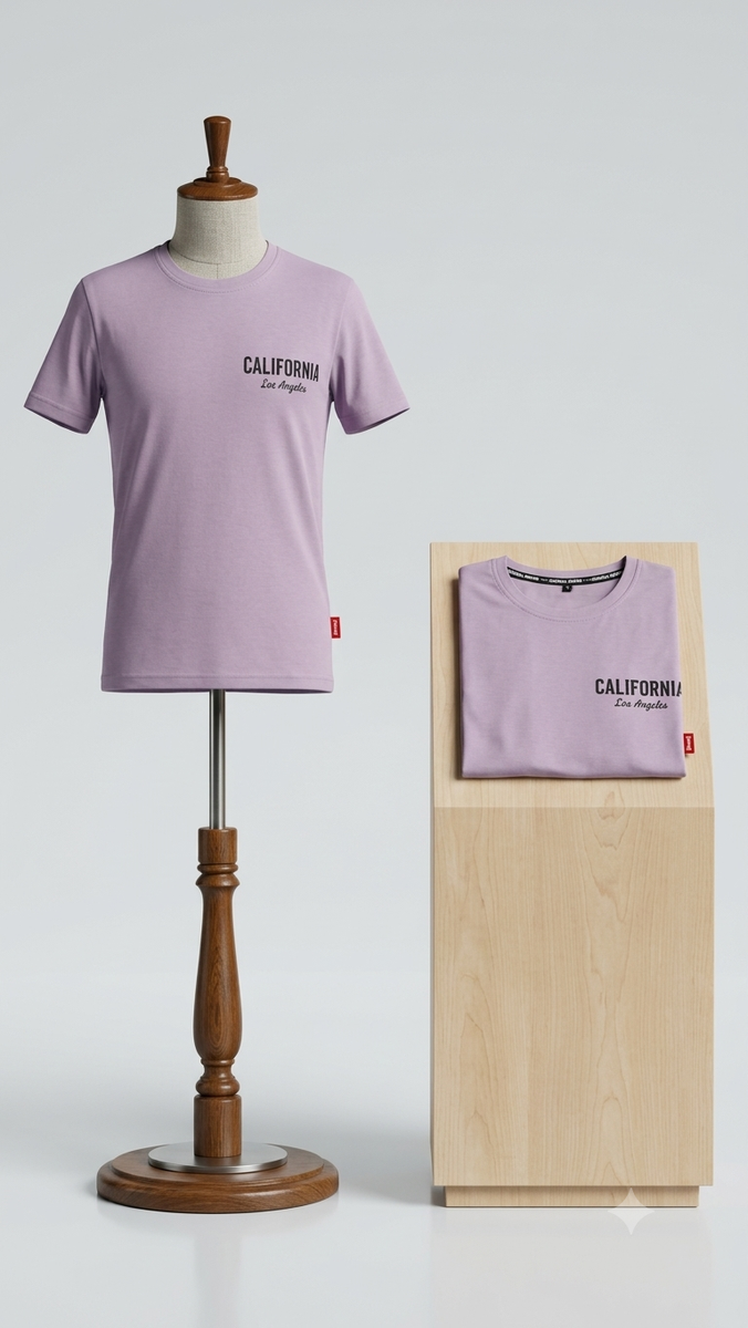 Boys Lavender California Graphic Print Cotton T-Shirt